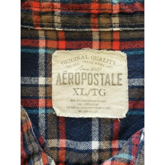 Aeropostale Thick Cotton Flannel Button Shirt XL - Picture 2 of 6